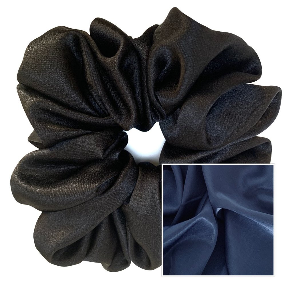 COPY - Oversized Satin Scrunchie Navy